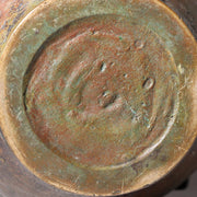 Large Japanese Master Bronze Vase by Hirai Shoho Cire Perdue Relief Fruit Motif16