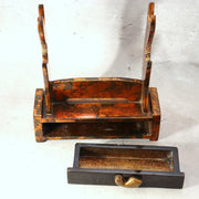 Japanese Wood Lacquer Mini Tanto Sword Stand Katanakake Drawer 25cm WO5546