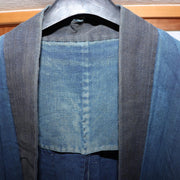 Antique Japanese Boro Noragi Hanten Jacket Sashiko Indigo Patchwork Rugged BRKW15