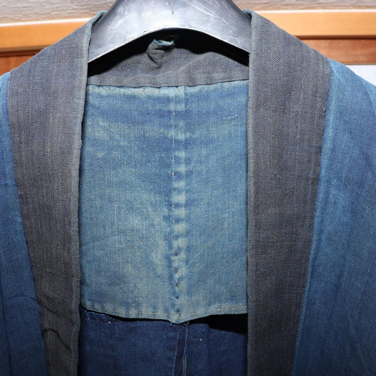 Antique Japanese Boro Noragi Hanten Jacket Sashiko Indigo Patchwork Rugged BRKW15