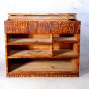 Vintage Japanese Tamo Wood Sewing Box Haribako Full Burl Grain Chest WO60614