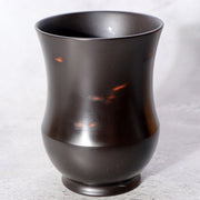 Japanese Solid Bronze Bud Vase by Gyokusen - with Mismatched Wooden Box2
