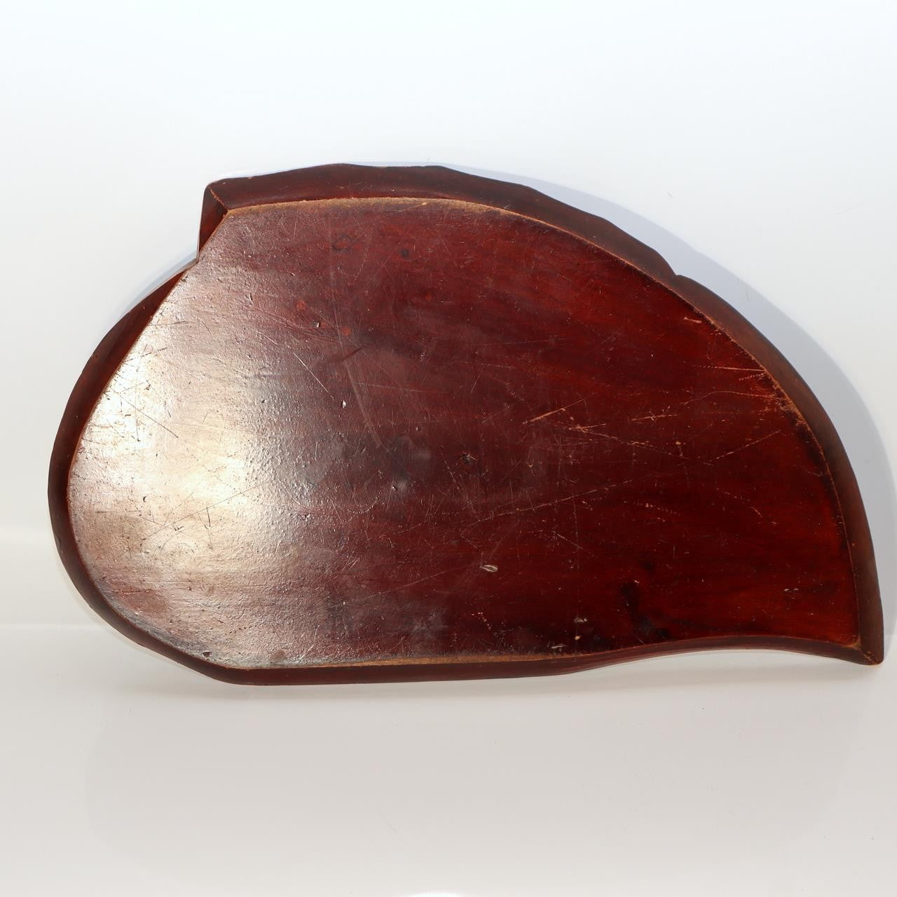 Japanese Vintage Wood Carved Sea Bream Tray Tai Akayu Onsen Souvenir 36cm3