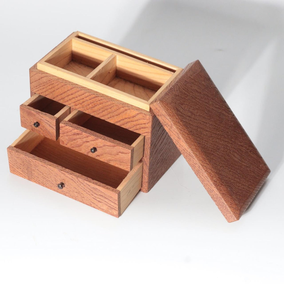 Vintage Japanese Wooden Miniature Set Birdcage Tea Utensils Maki-e Box WO667-23