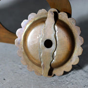 Late Edo Meiji Brass Folding Candlestick Karakuri Style BOSa6214