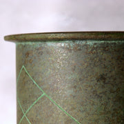 Japanese Vintage Bronze Flower Vase Tetsutaro Nagai Signed Mid-Century Modern4