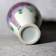 ​Japanese Studio Ceramic Vase Peacock Glaze Masahide Matsuyama Tatsuno Kiln7