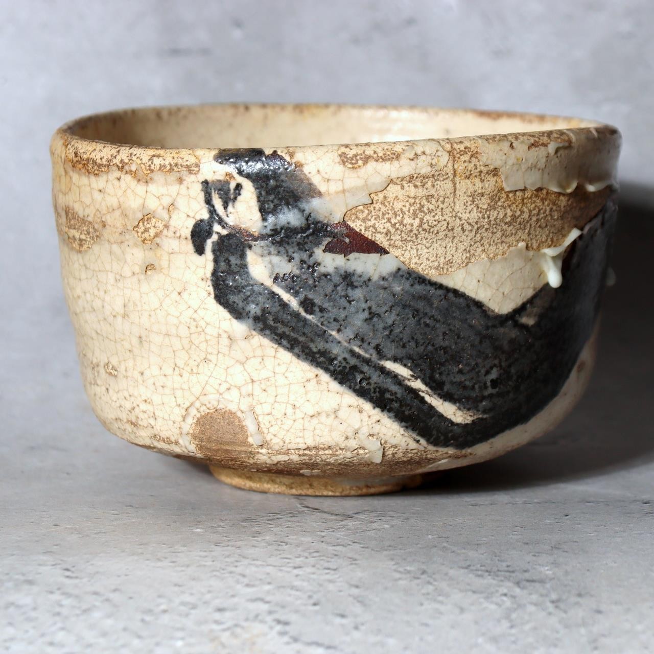 Japanese Studio Tea Bowl Sugimoto Deigyu Momoyama Kenzan Inspired Ceramic Chawan2