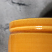 Vintage Japanese Minpei Awaji Ware Hiire Brazier Set of 2 Green Yellow / Bowl11