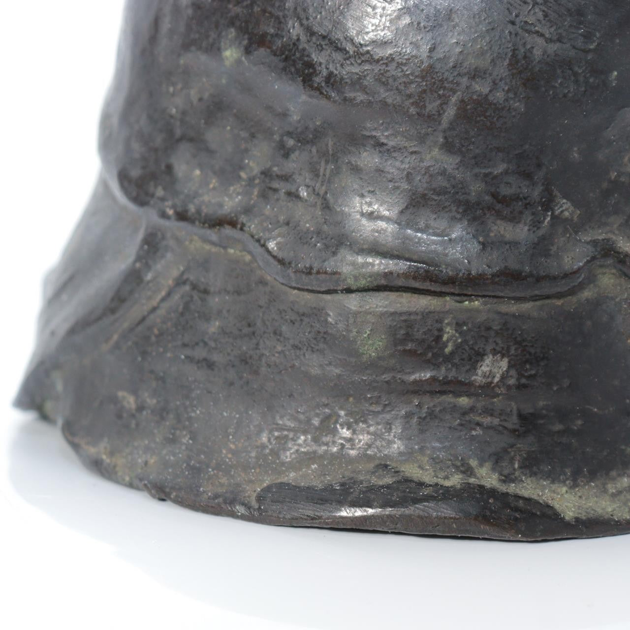 Japanese Antique Cast Bronze Bodhidharma Daruma Seated Statue Figure BOSa5611