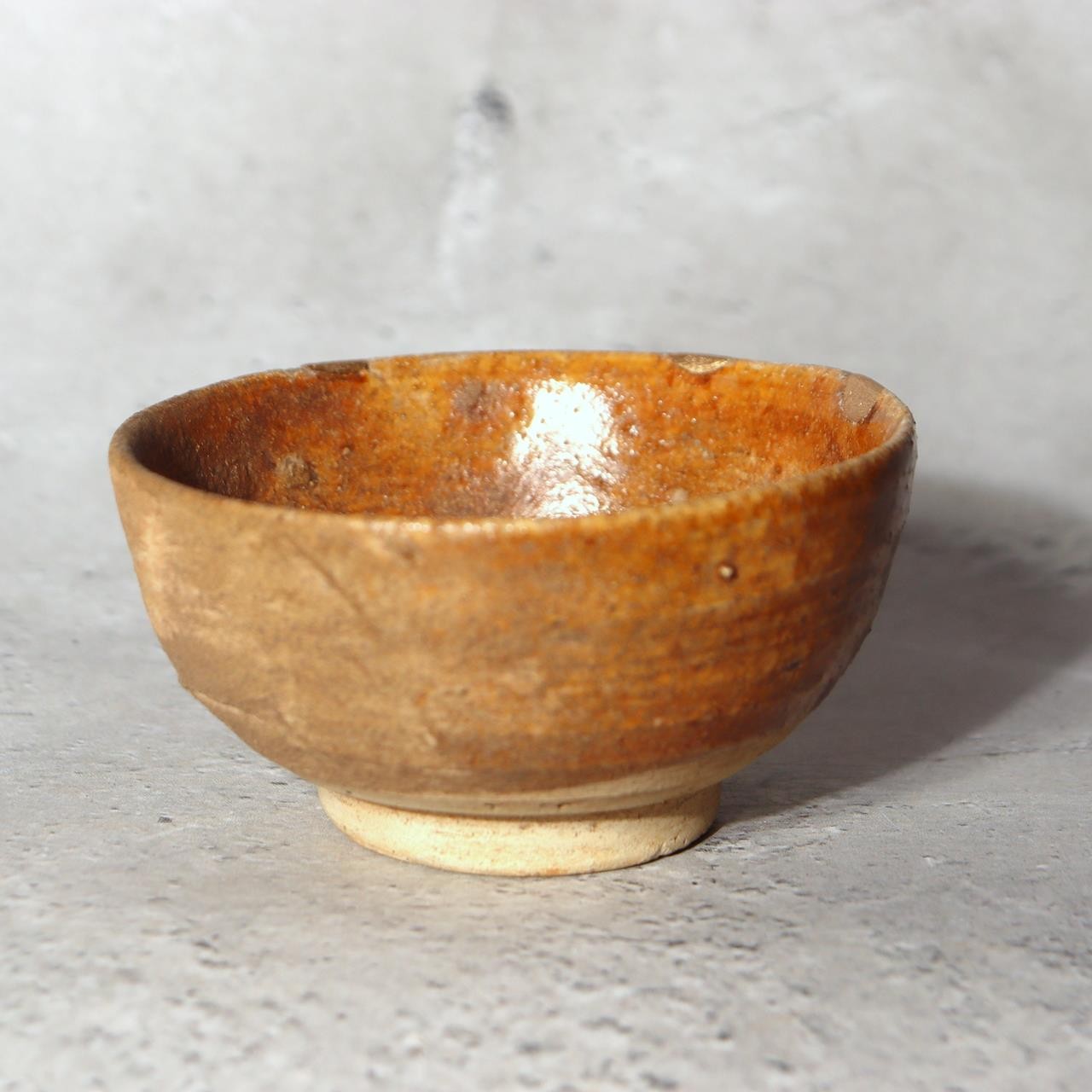 Antique Japanese Mino Ware Ceramic Sake Cup Kintsugi Repair Edo Period PCP2801