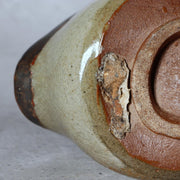 Antique Japanese Karatsu Tea Bowl Chawan Kihara Kiln Distorted Shape Box PCP27711