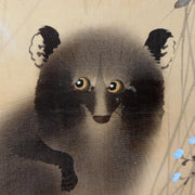 ​Vintage Japanese Hanging Scroll Kakejiku Tanuki Raccoon Dog Moon ASO4611