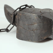 Japanese Wood Carved Tai Sea Bream Fish Jizaikagi Yokogi Hearth Hook WO54114