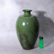 Takaoka Copperware Green Bronze Vase Japanese Flower Holder Ornament BV7731