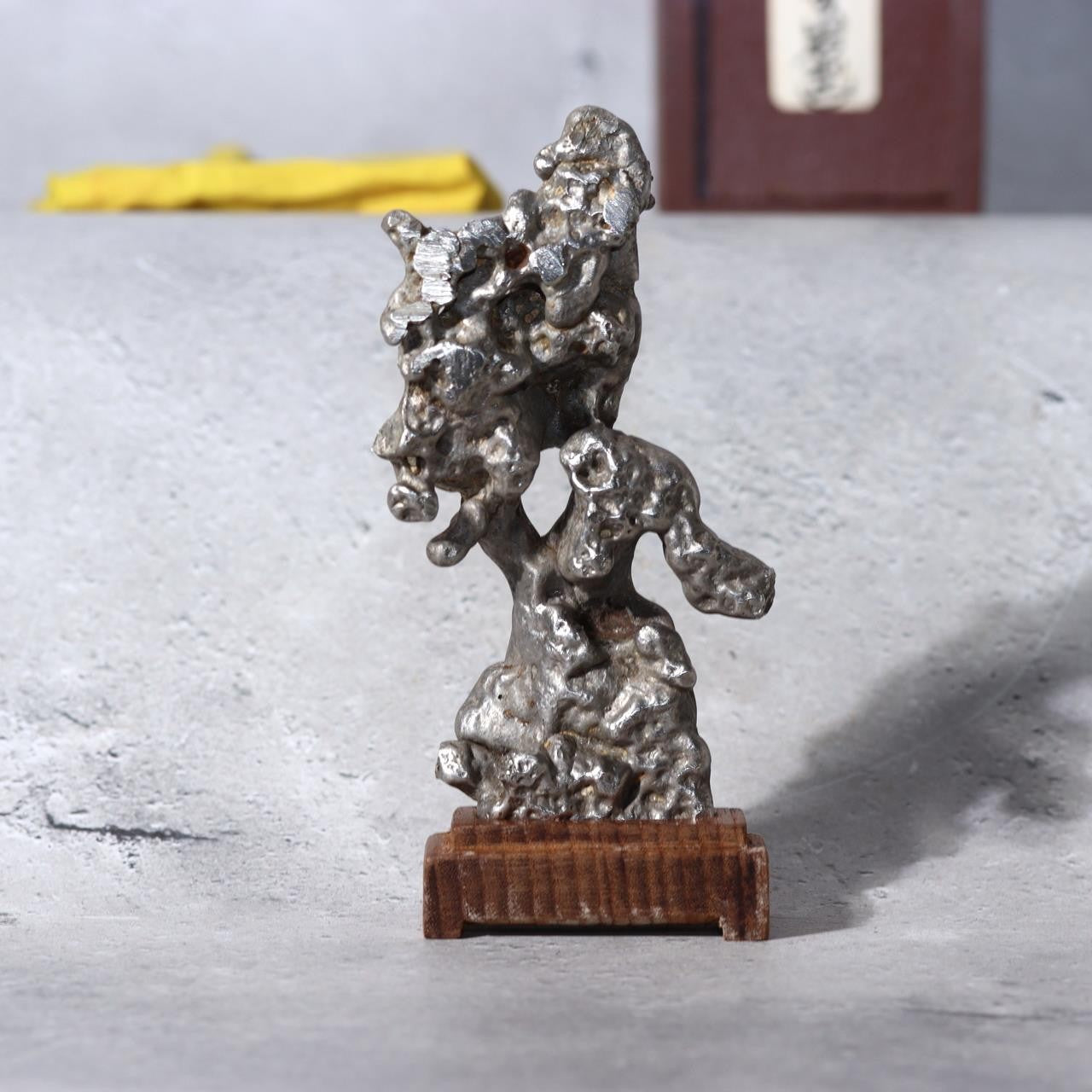 Unique Vintage Japanese Stainless Steel Suiseki Fantastic Rock Formation Stone1