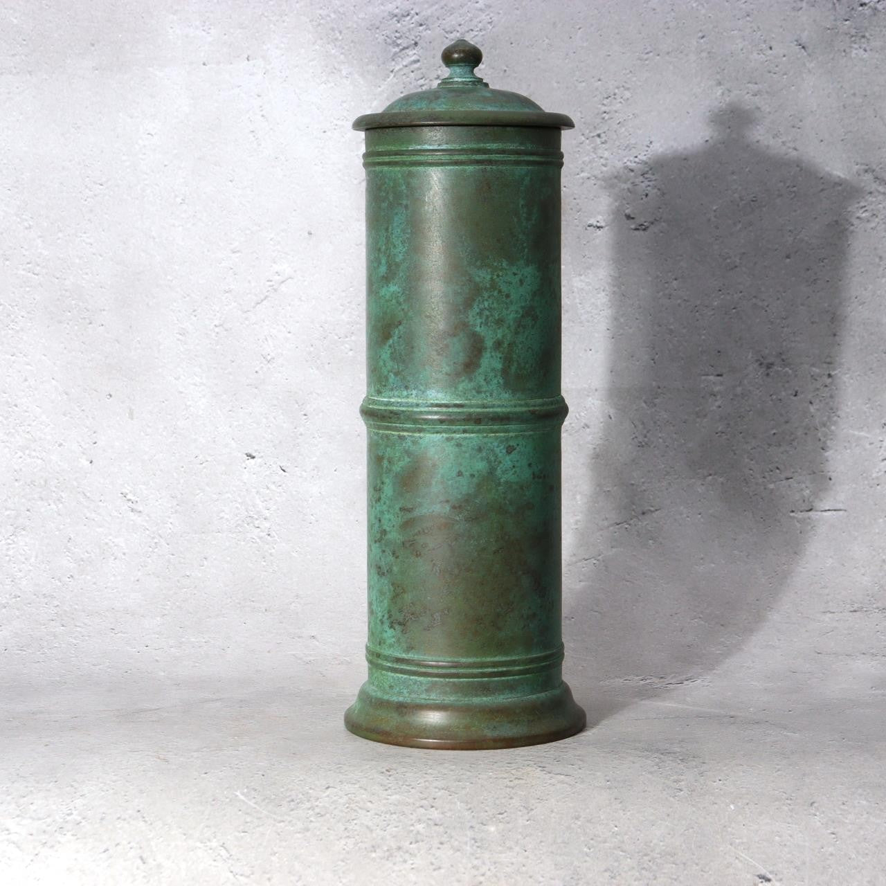 Japanese Kotou Bronze Vase Kurose Soko Buddhist Kyozutsu Sutra Container BV7535