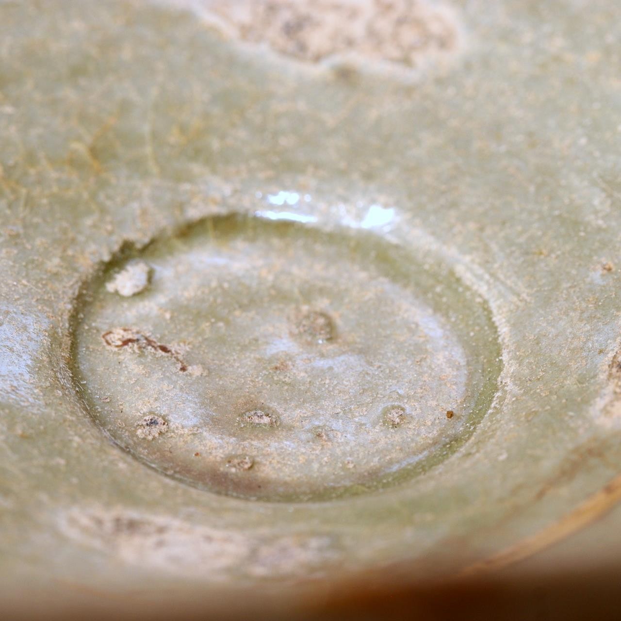 Antique Korean Celadon Bowl Goryeo Joseon Dynasty Gold Kintsugi Repair Box9