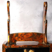 Japanese Wood Lacquer Mini Tanto Sword Stand Katanakake Drawer 25cm WO5544