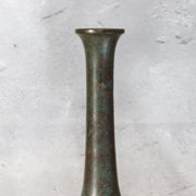 Japanese Shobido Kosan Cast Bronze Octagonal Vase Crane Neck Tomobako11