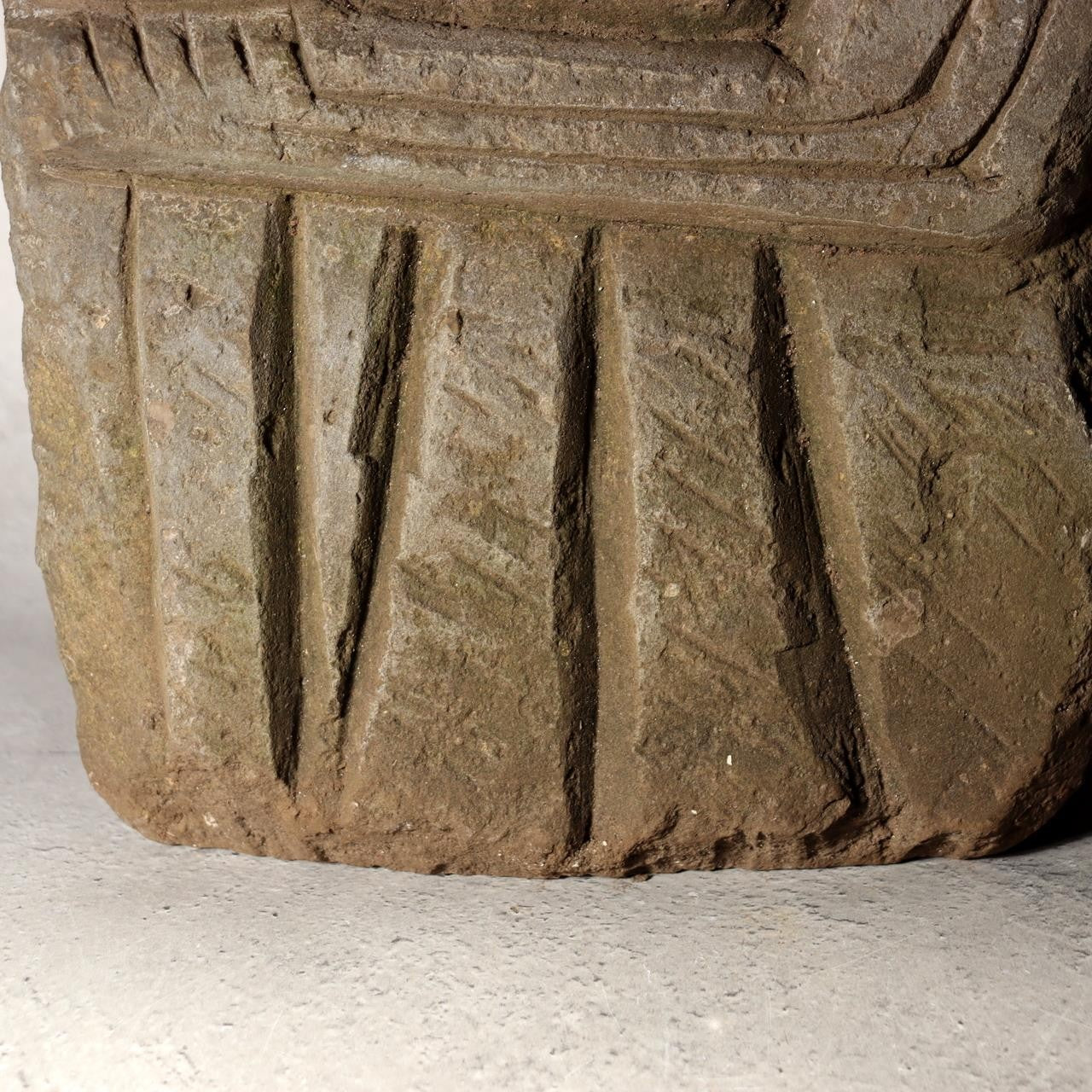 Japanese Antique Stone Statue TanoKami Rice Field God Garden Idol 14kg SDB13815