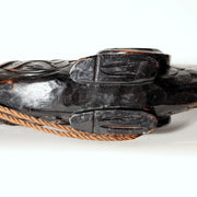 Japanese Vintage  Wood Carved Fish Jizaikagi Yokogi Hearth Hook Crossbar Mingei8