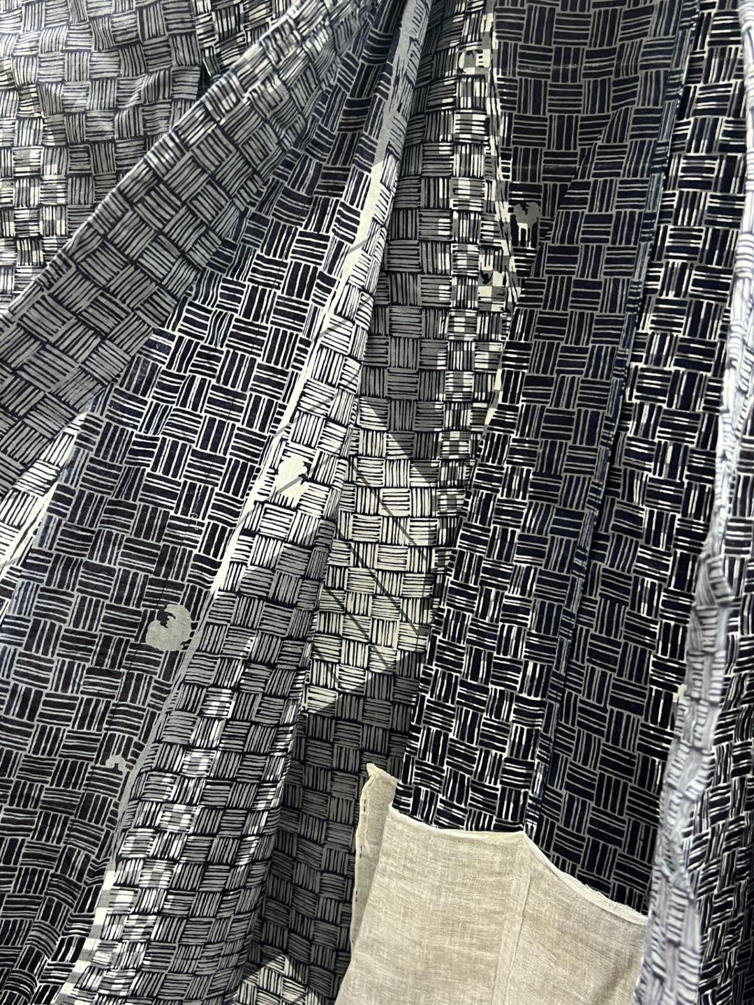 Japanese Men's Cotton Yukata Summer Kimono Basket Weave Pattern BRKW17615