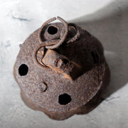 ●●　Antique Japanese Cast Iron Hanging Bell with Raised Kanji Characters BOSa637