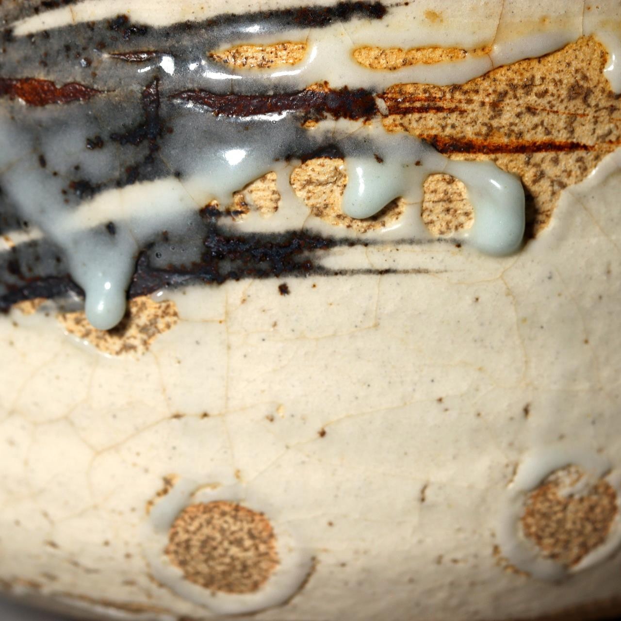 Japanese Studio Tea Bowl Sugimoto Deigyu Momoyama Kenzan Inspired Ceramic Chawan17