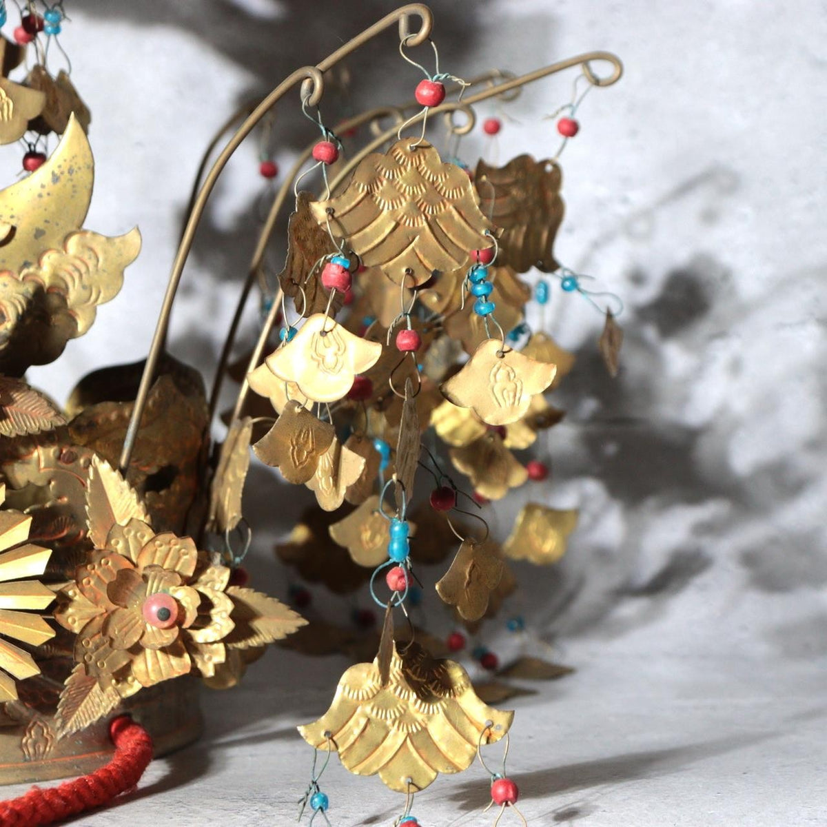 Vintage Japanese Shinto Brass Crown Tendoji Daikan Phoenix Repurposed Box16