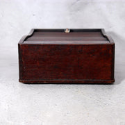Japanese Vintage Tambour Roll-Top Wooden Box - "Jabara" Slatted Lid Showa Era7