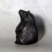 Vintage Japanese Cast Iron Tanuki Raccoon Dog Figurine Incense Burner BOSa743