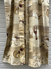 Vintage Japanese Yukata Kimono Animal Pattern Elephants Giraffes12