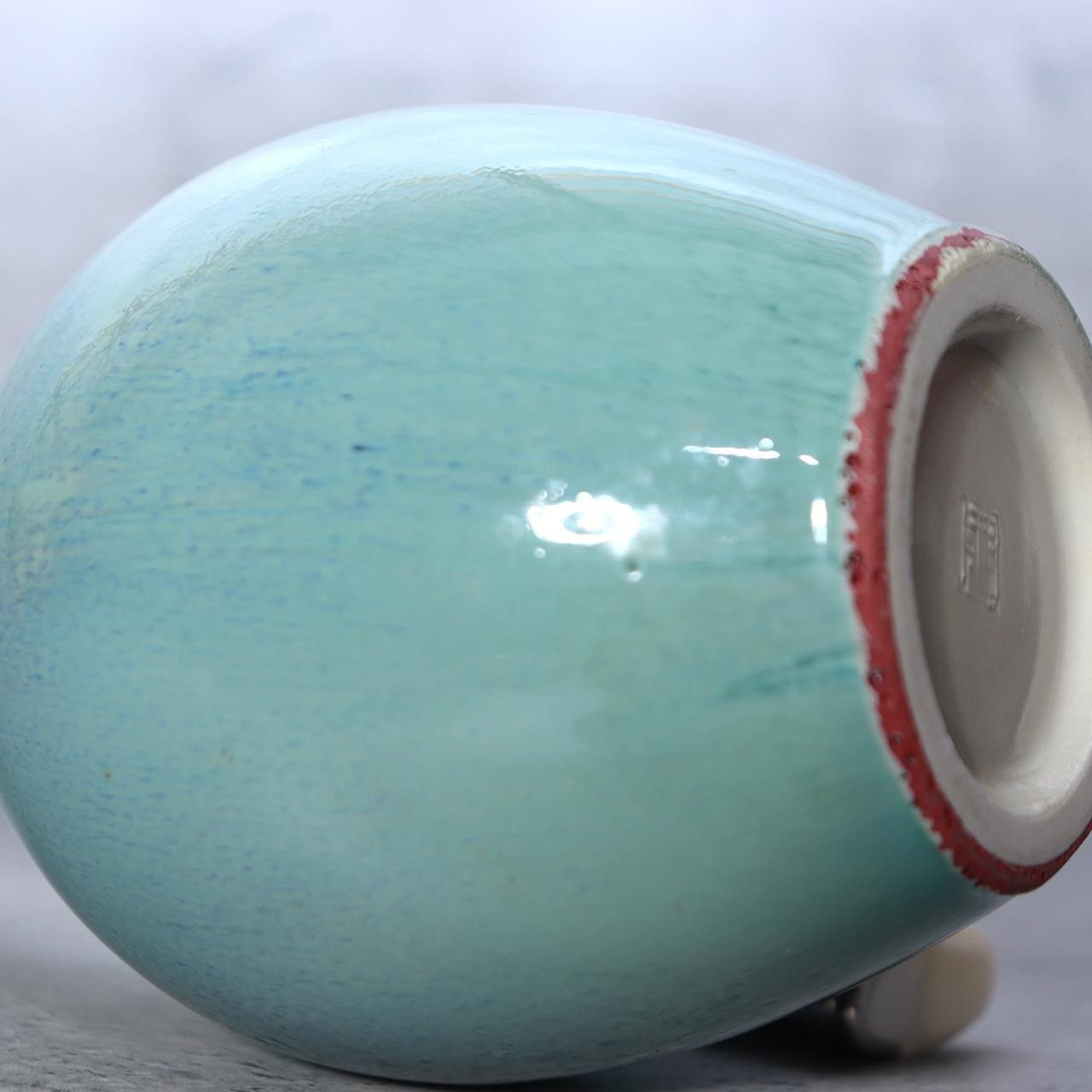 Stunning Japanese Peacock Glaze Vase by Masahide Matsuyama - Signed Tomobako7