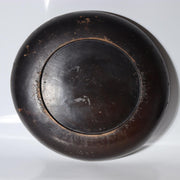 Antique Japanese Aizu Lacquer Round Oval Wooden Serving Tray Warped WO6087