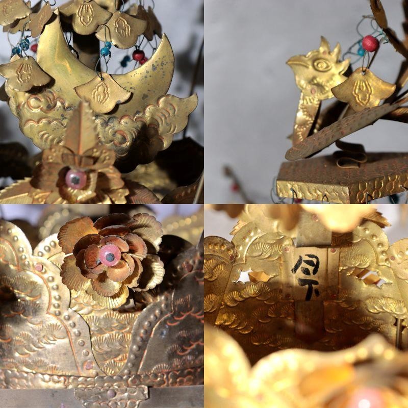 Vintage Japanese Shinto Brass Crown Tendoji Daikan Phoenix Repurposed Box9