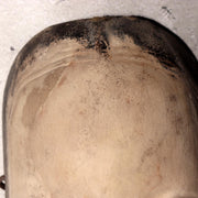 Japanese Antique Wooden Mask Female Woman Noh Kagura Style & Brocade Bag MSK52614