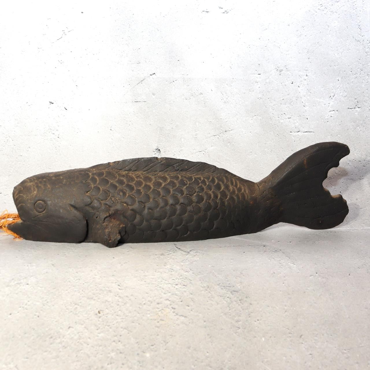 Vintage Japanese Ceramic Fish Wall Vase Jizai Kagi Yokogi Hearth Hook PV3071