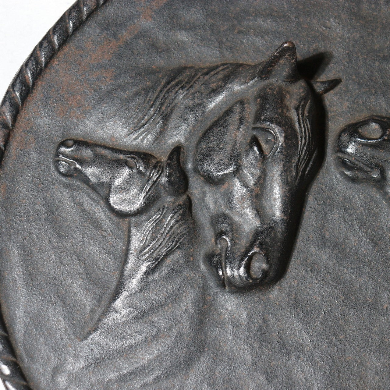Japanese Nambu Tekki Cast Iron Wall Plaque - Horse Relief Decor 30cm BOSa255