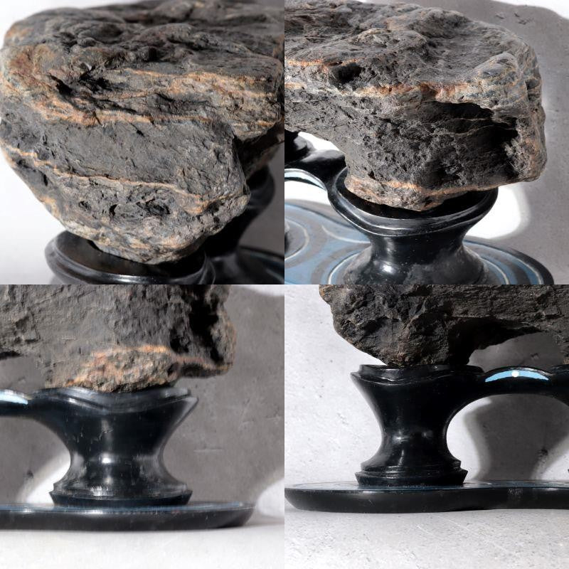 Japanese Suiseki Viewing Stone Ryugumon Sanpo seki Yamagata ishi Bonsai SS449