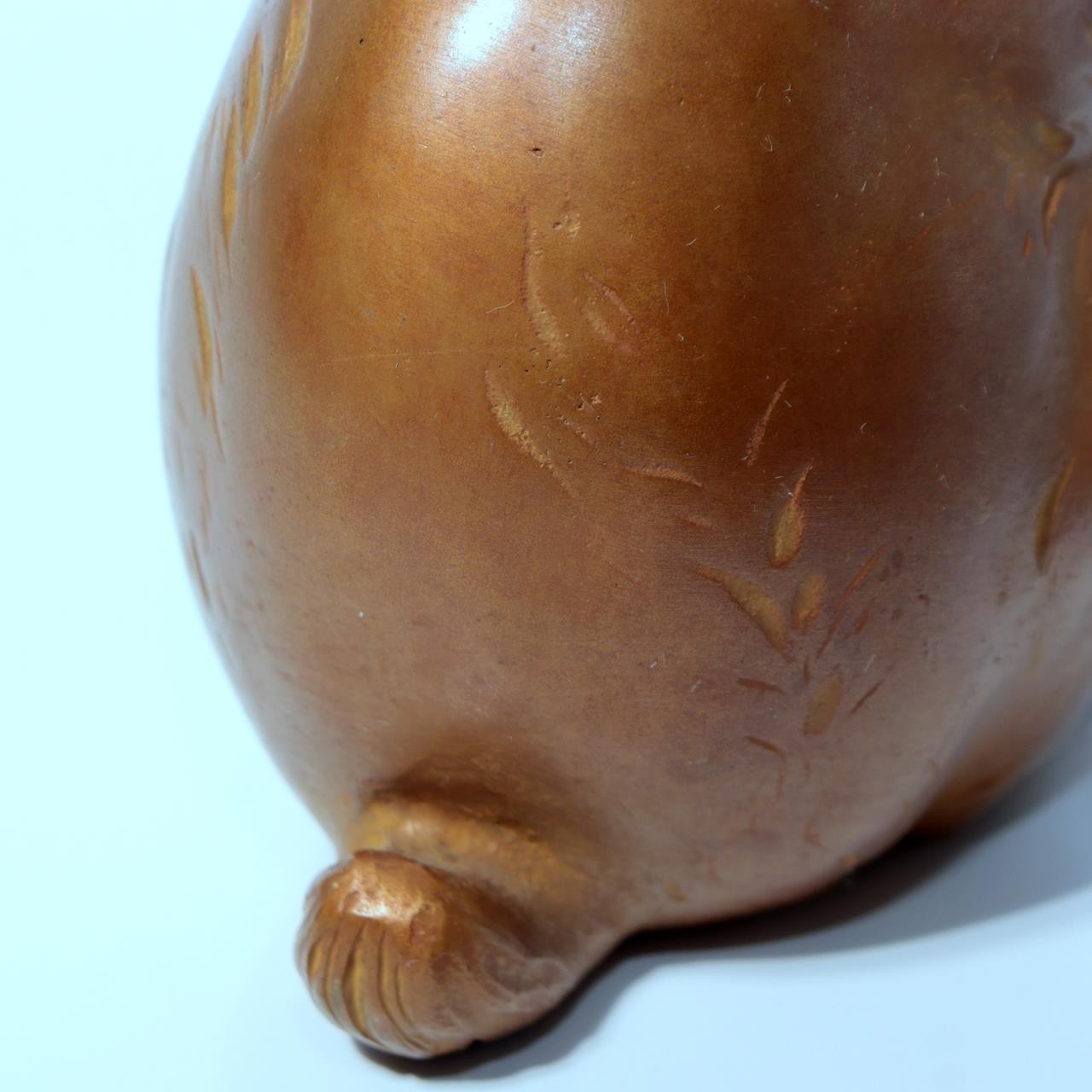 Japanese Vintage Cast Bronze Rabbit Figurine Okimono Signed Hare Statue BOSa459