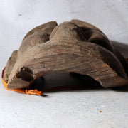 Japanese Antique Wood Carved Mask Usobuki Hyottoko Kyogen Folk Art 23cm9