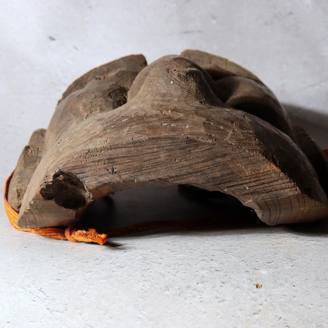 Japanese Antique Wood Carved Mask Usobuki Hyottoko Kyogen Folk Art 23cm9