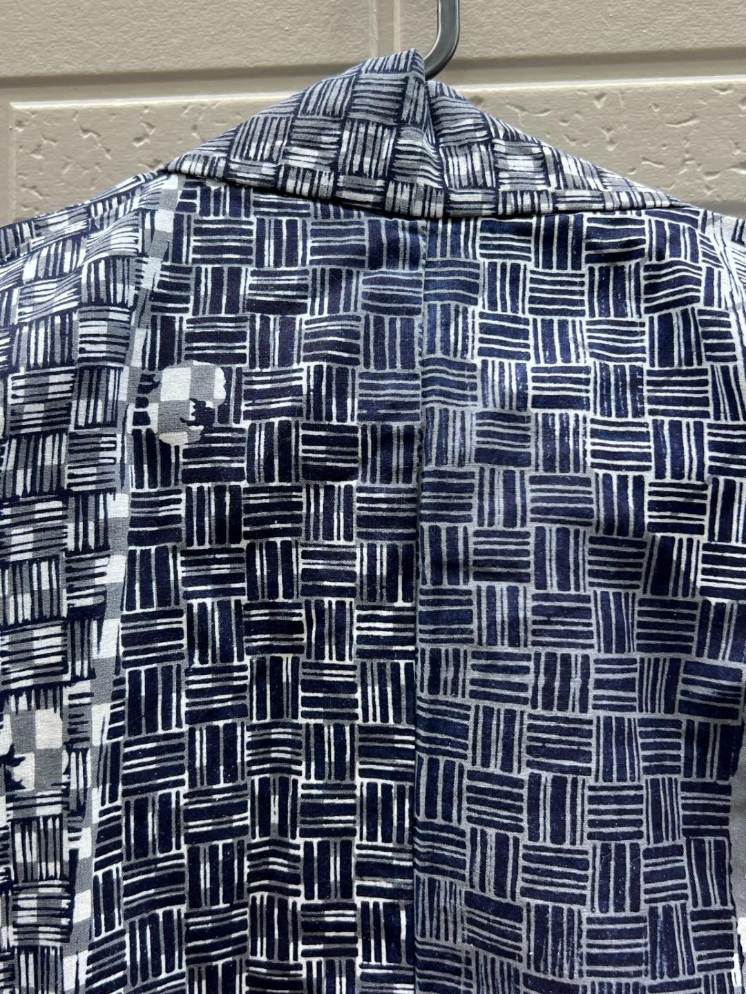Japanese Men's Cotton Yukata Summer Kimono Basket Weave Pattern BRKW17612