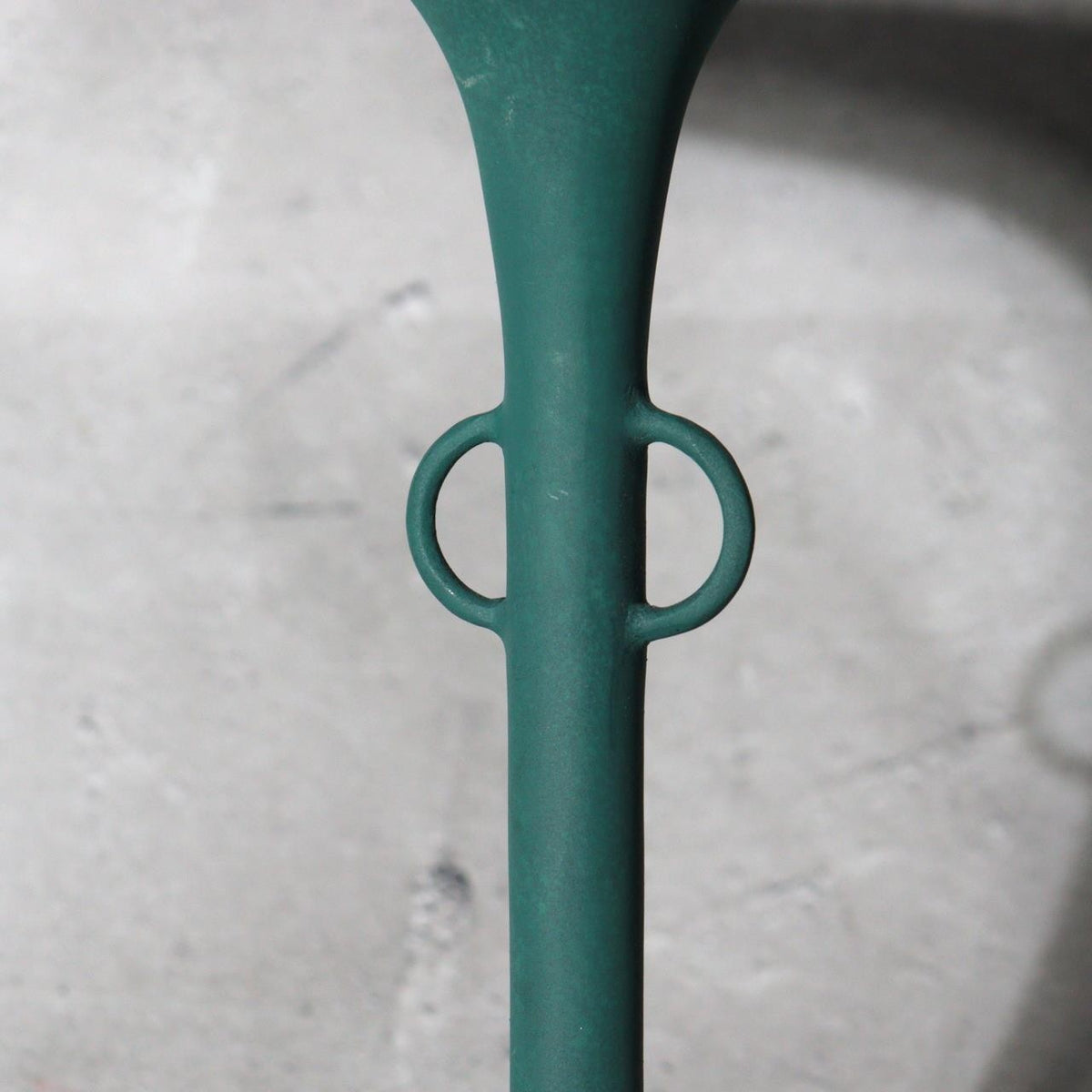Japanese Bronze Flower Vase Ikenobo Kikyo Ichimonji Yoshiyuki Green11