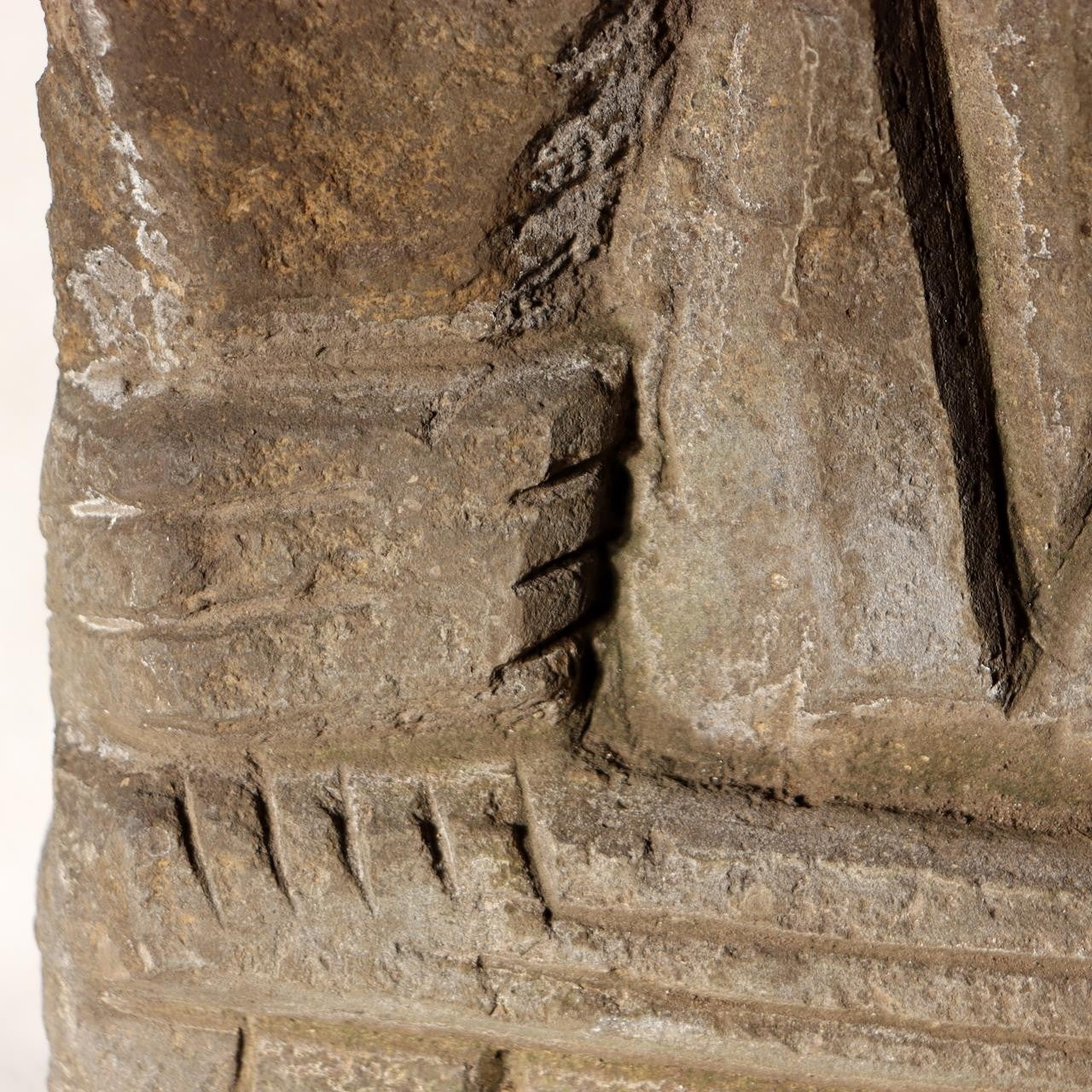 Japanese Antique Stone Statue TanoKami Rice Field God Garden Idol 14kg SDB13817