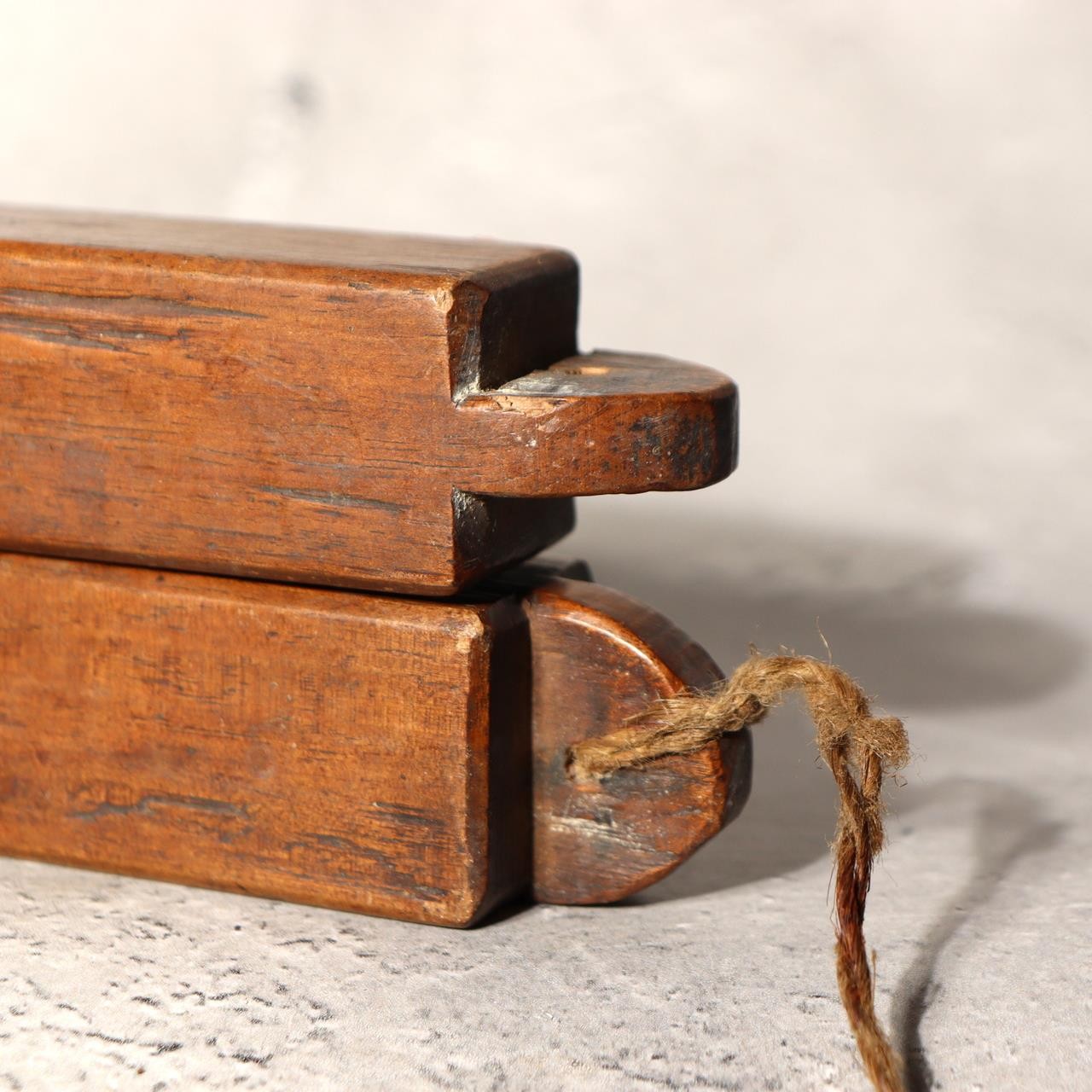 Vintage Japanese Small Wooden Clappers Hyoshigi Traditional