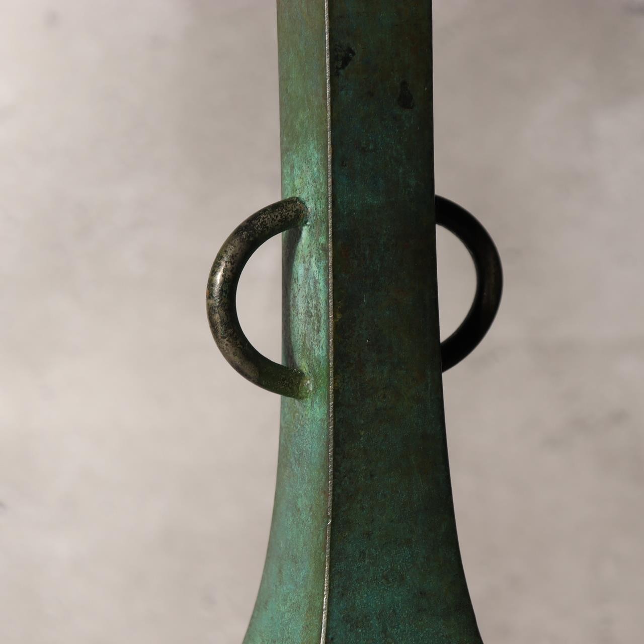 Japanese Bronze Flower Vase Ichinose Soushin Tea Ceremony Ikebana Kodo Box BV7128