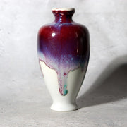 ​Japanese Studio Ceramic Vase Peacock Glaze Masahide Matsuyama Tatsuno Kiln2