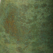 Fujii Soki Japanese Bronze Flower Vase Green Patina Pestle Shape Tomobako BV7198